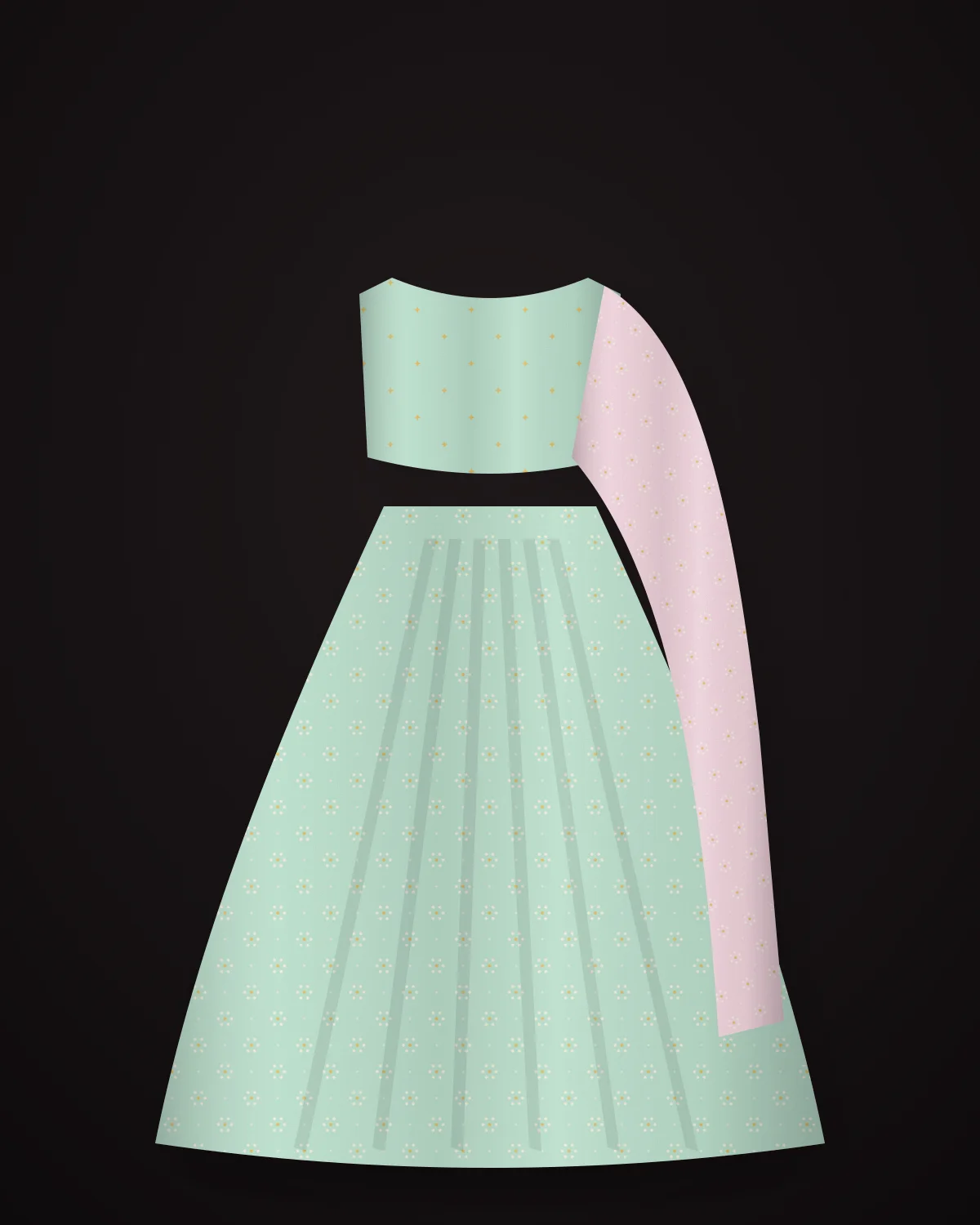 Pastel Mint Sangeet Lehenga
